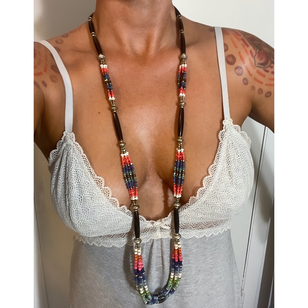 Chico's Long Beaded Necklace